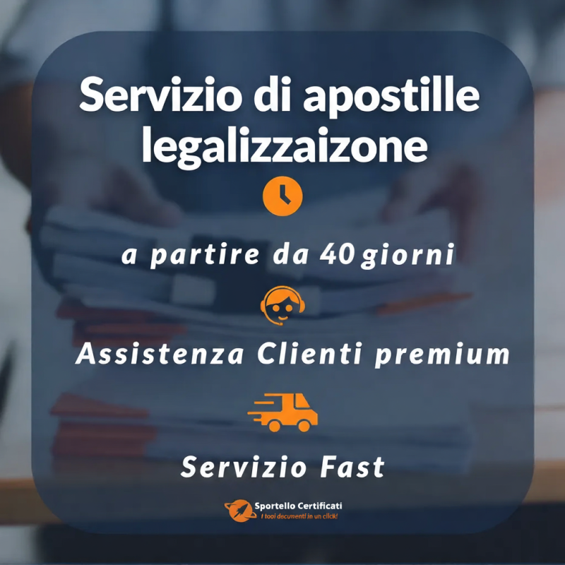 Servizio di apostille / legalizzazione