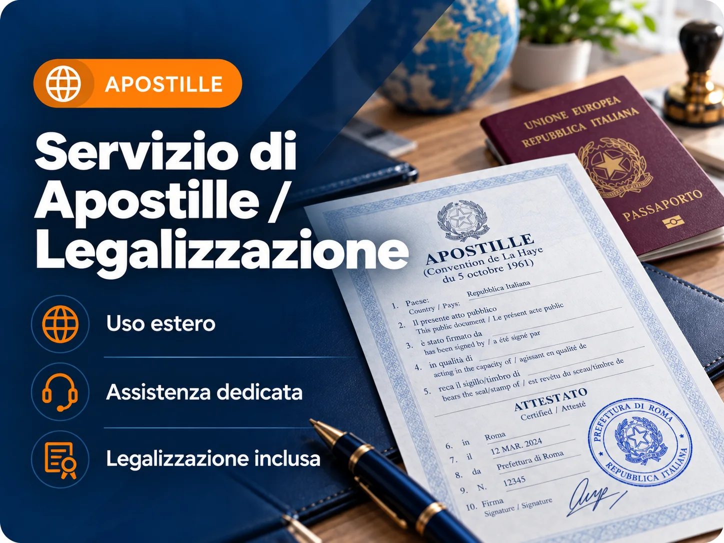 Servizio di apostille / legalizzazione