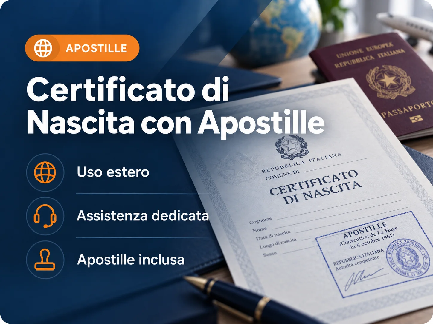 Certificato di Nascita con Apostille
